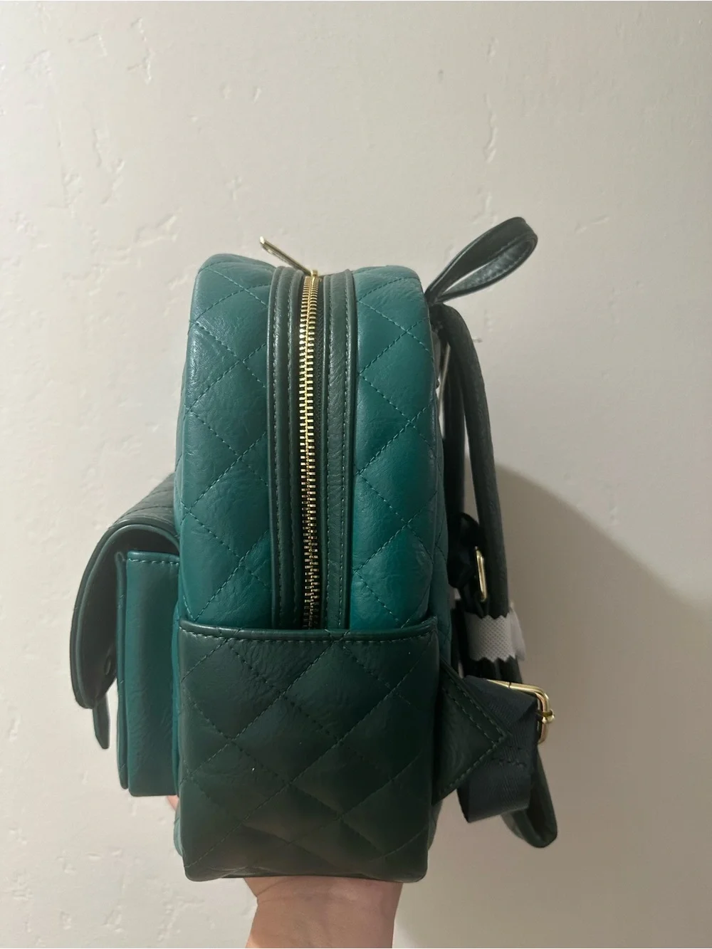 Loungefly Emerald Green Quilted Chip 'n Dale Mini Backpack